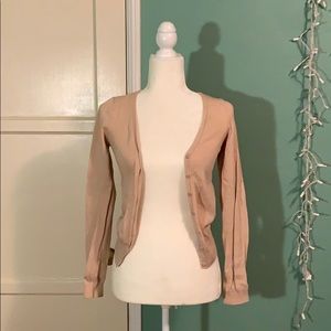 Basic Crop Cardigan - Beige